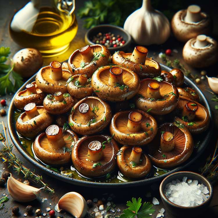 Gebratene Champignons – Vegan Biss