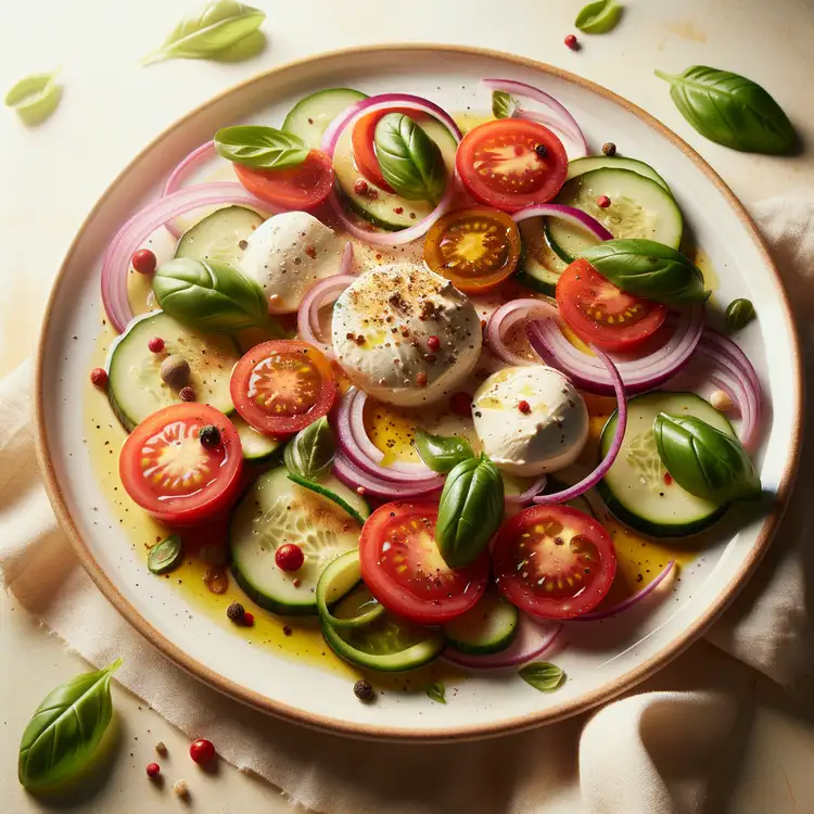 Veganer Mozzarella-Salat Recipe