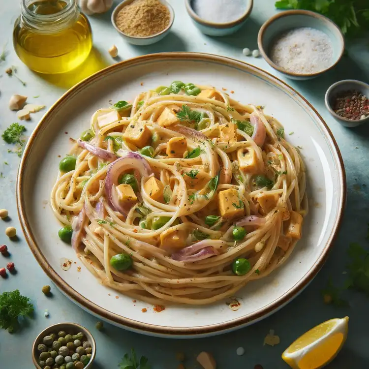 Spaghetti mit veganer Rahmsauce Recipe