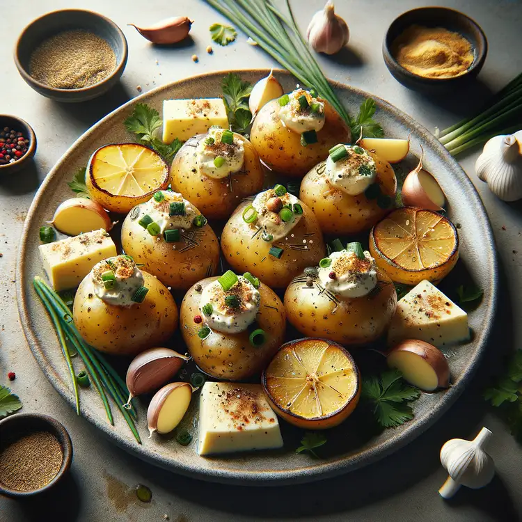 Ofenkartoffeln mit Kräuterquark Recipe