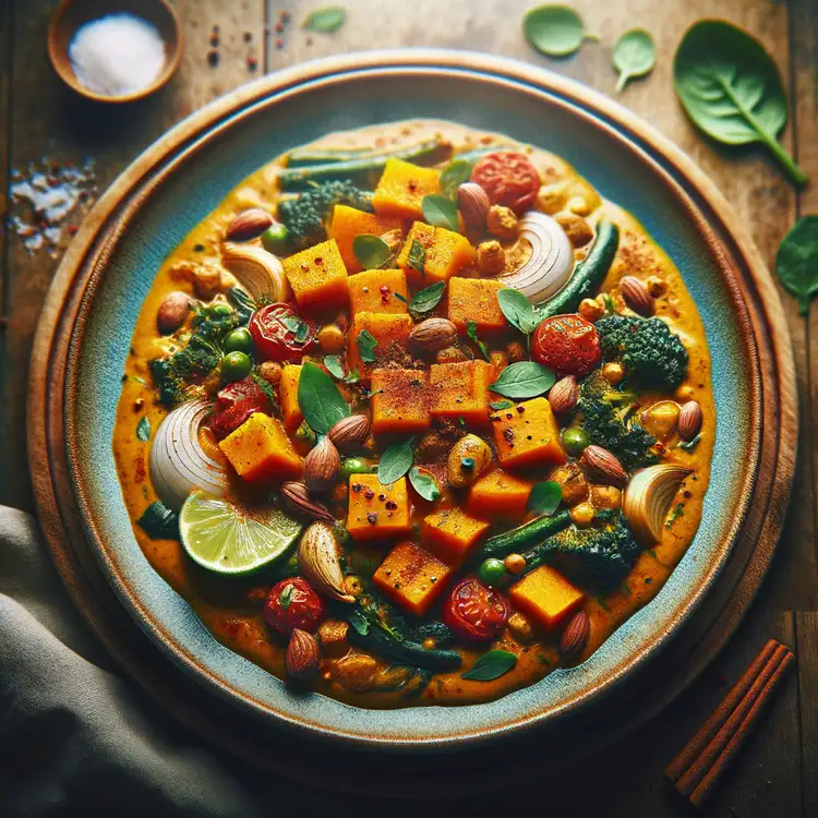 Veganes Butternut-Kürbis-Curry Recipe