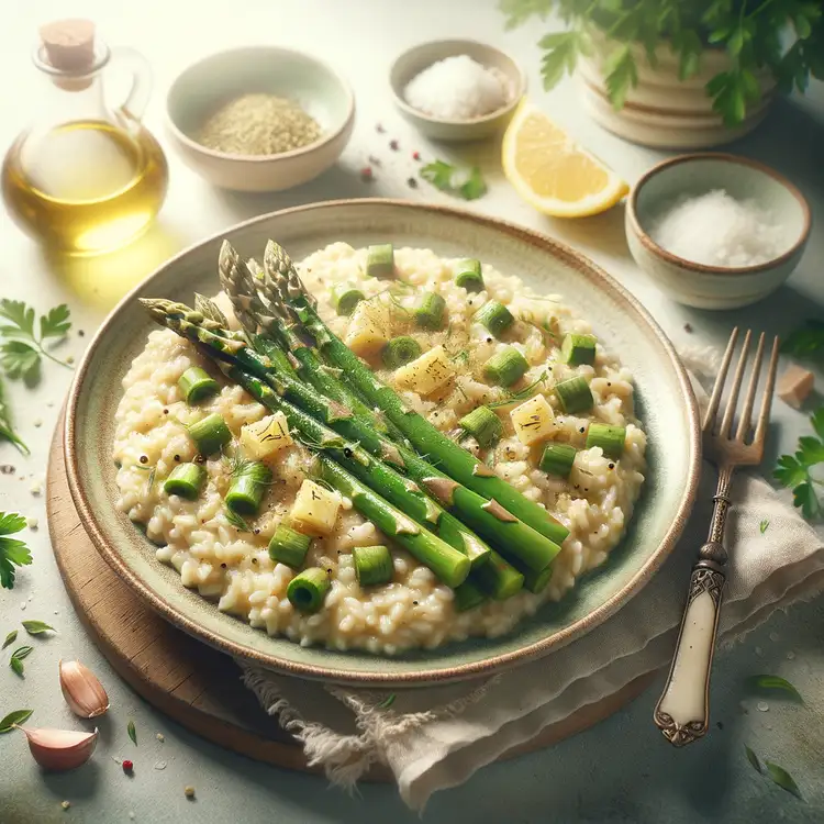 Veganes Grüner-Spargel-Risotto Recipe