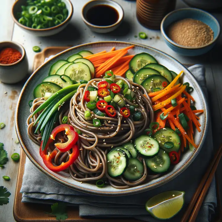 Vegetarisches Soba-Nudeln Recipe