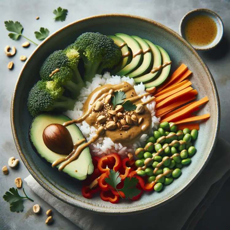 Bowl mit Erdnusssauce Recipe