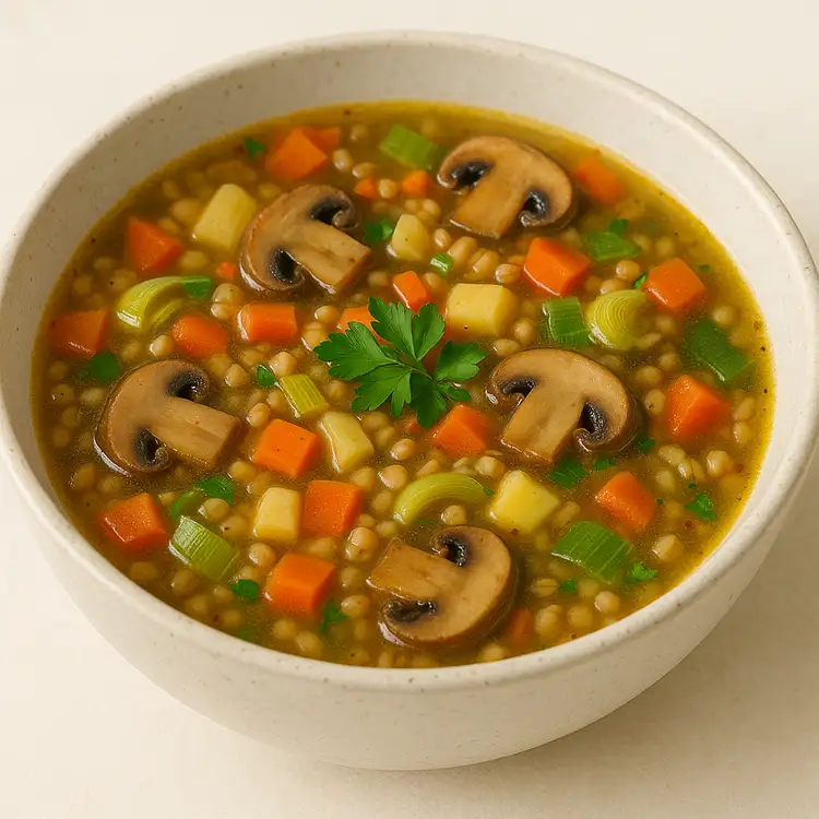 Buchweizensuppe mit Pilzen und Gemüse Recipe