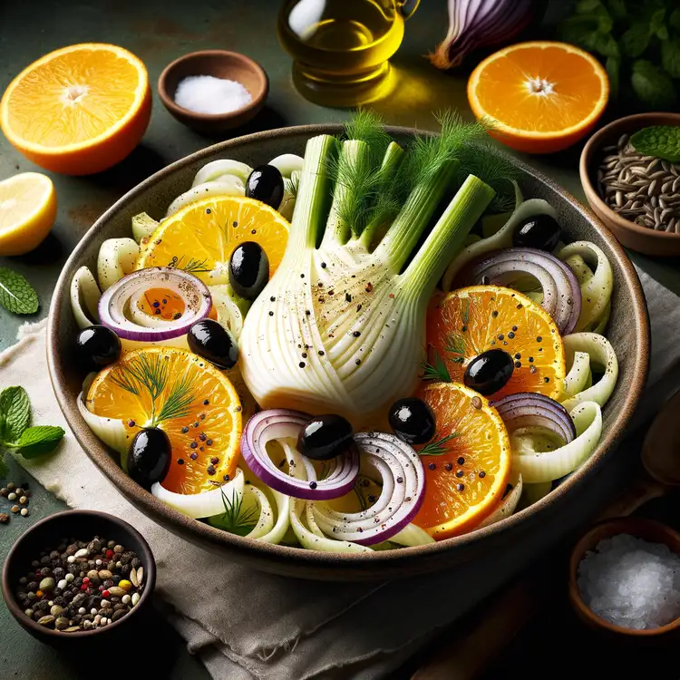 Fenchelsalat mit Orangen und Oliven Recipe
