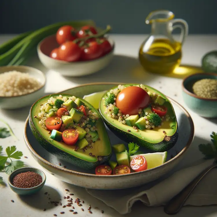 Gefüllte Avocado mit Quinoa Recipe