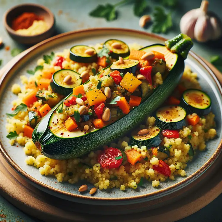 Gefüllte Zucchini mit Couscous Recipe