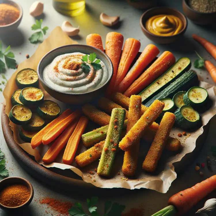 GemĂŒsestĂ€bchen mit Dip Recipe