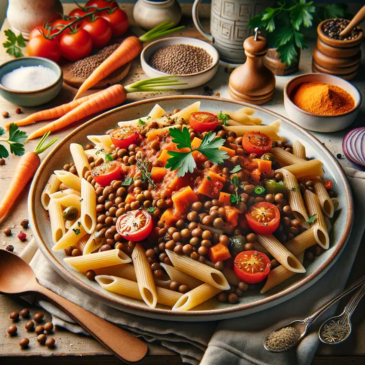 Italienische Pasta mit Linsen Recipe