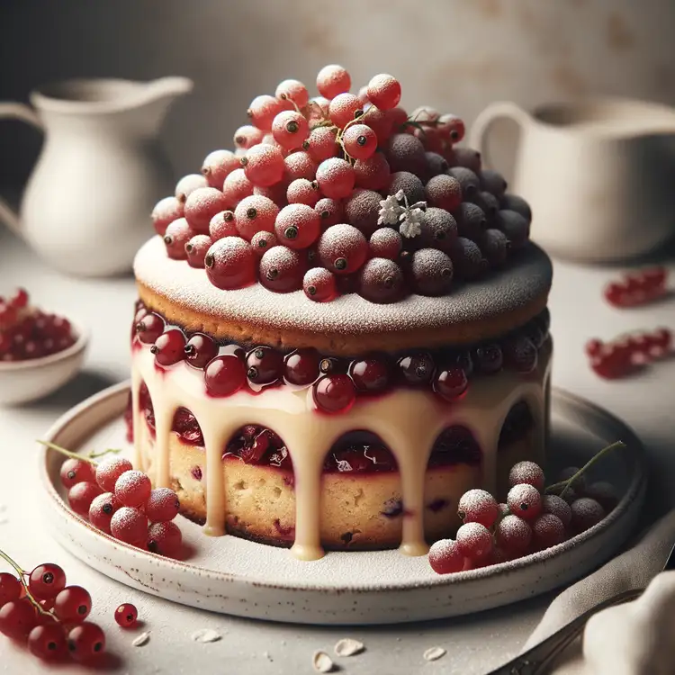 Johannisbeerkuchen mit Puddingfüllung Recipe