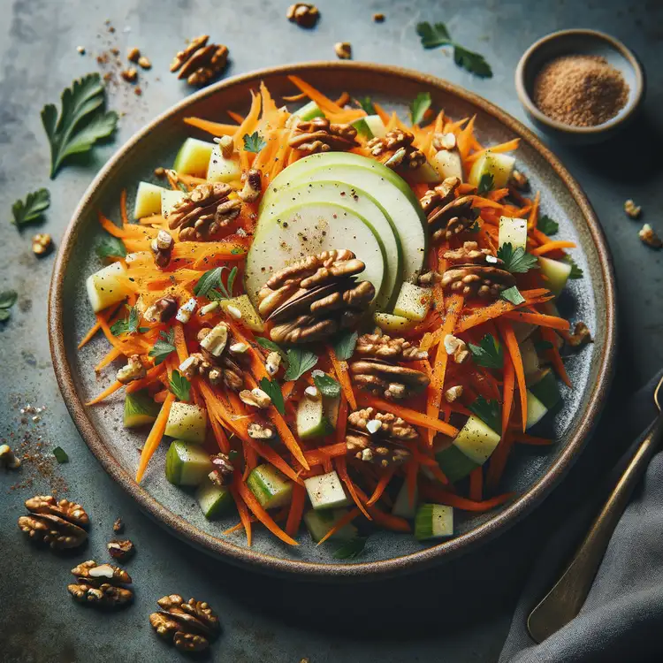 Karottensalat mit Apfel und Walnüssen Recipe