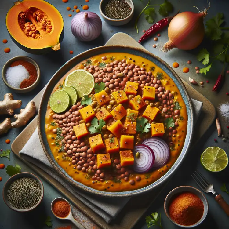 Linsen-Kürbis-Curry Recipe