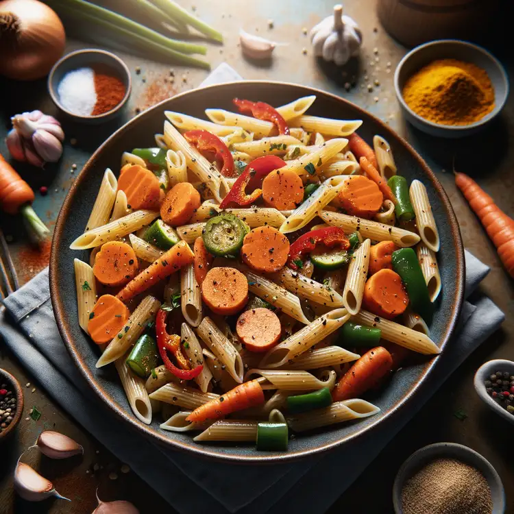 Nudeln mit Karotten-Pfanne Recipe