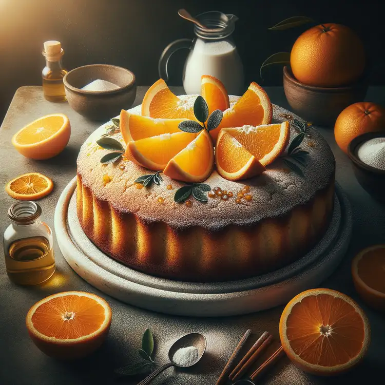 Orangenkuchen mit frischen Orangen Recipe