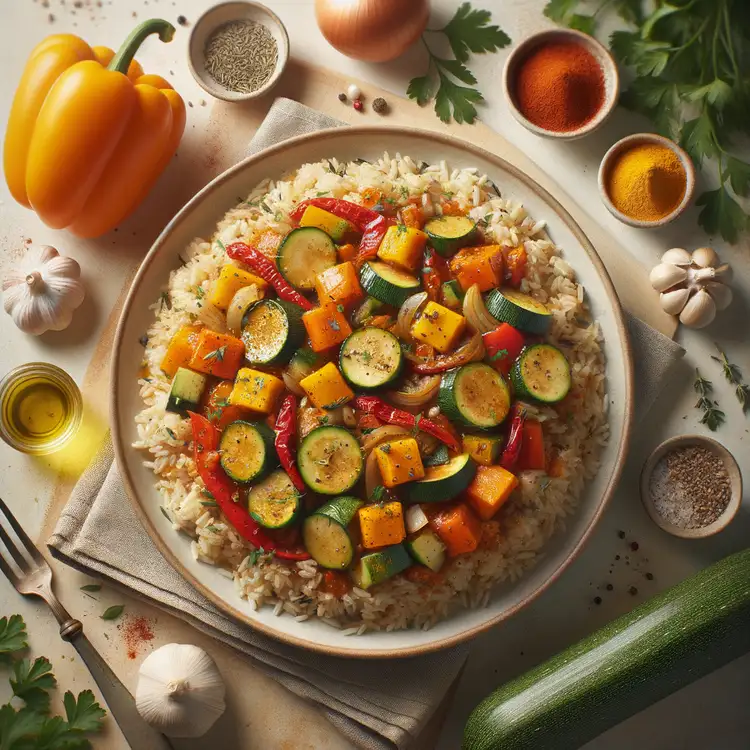 Reis mit Kürbis-Pfanne Recipe