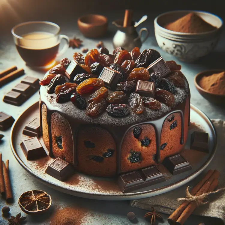 Rumrosinen-Schokoladenkuchen Recipe