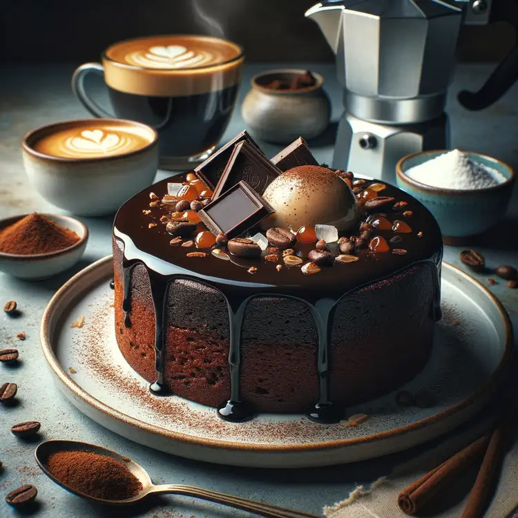 Schokoladenkuchen mit Kaffeeglasur Recipe