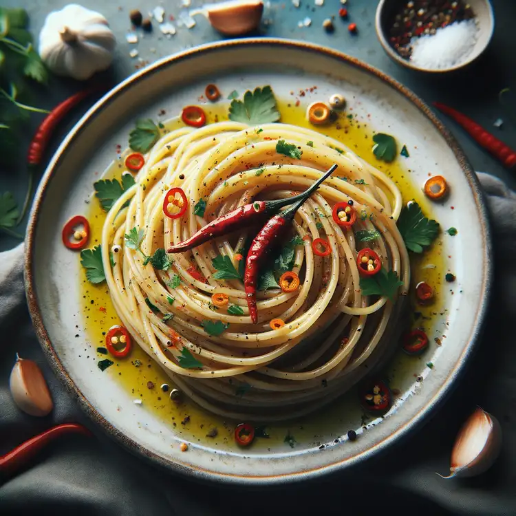Spaghetti aglio e olio Recipe