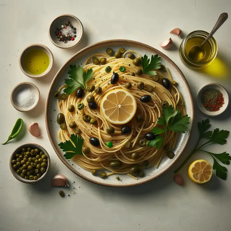 Spaghetti mit Kapern und Olivenöl Recipe