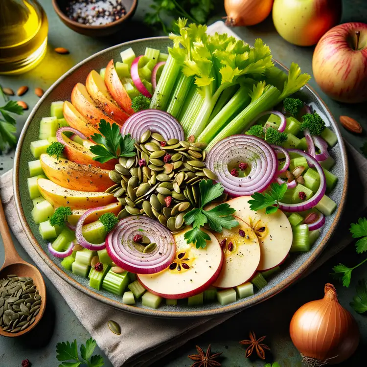 Stangensellerie-Salat mit Apfel Recipe