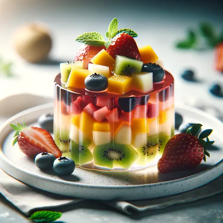 Vegane Götterspeise mit Früchten Recipe