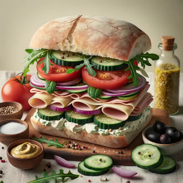 Vegane Mortadella-Sandwiches Recipe