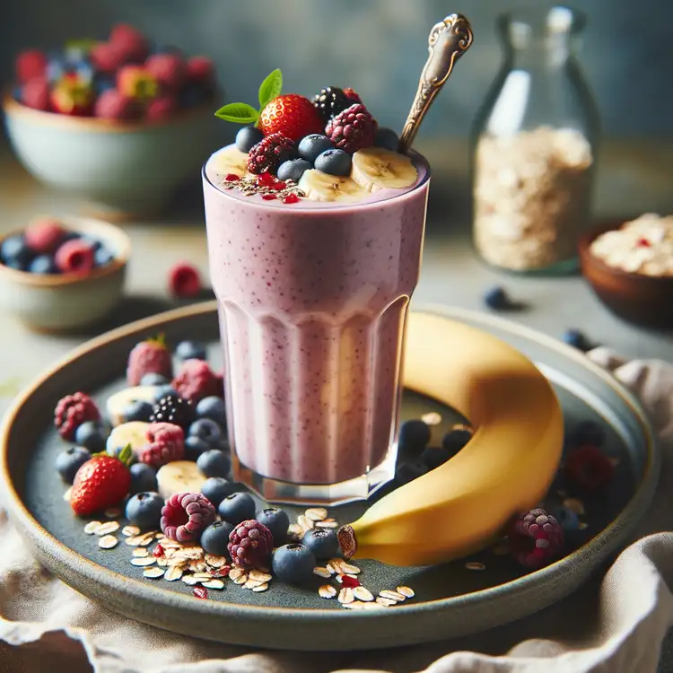 Veganer Hafermilch-Smoothie mit Beeren Recipe