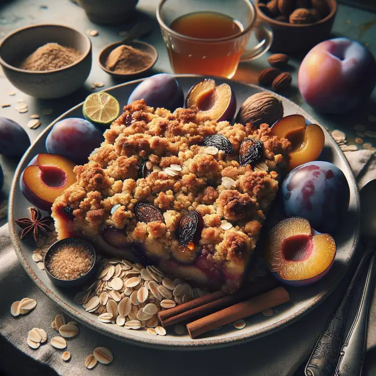 Veganer Pflaumen-Crumble Recipe