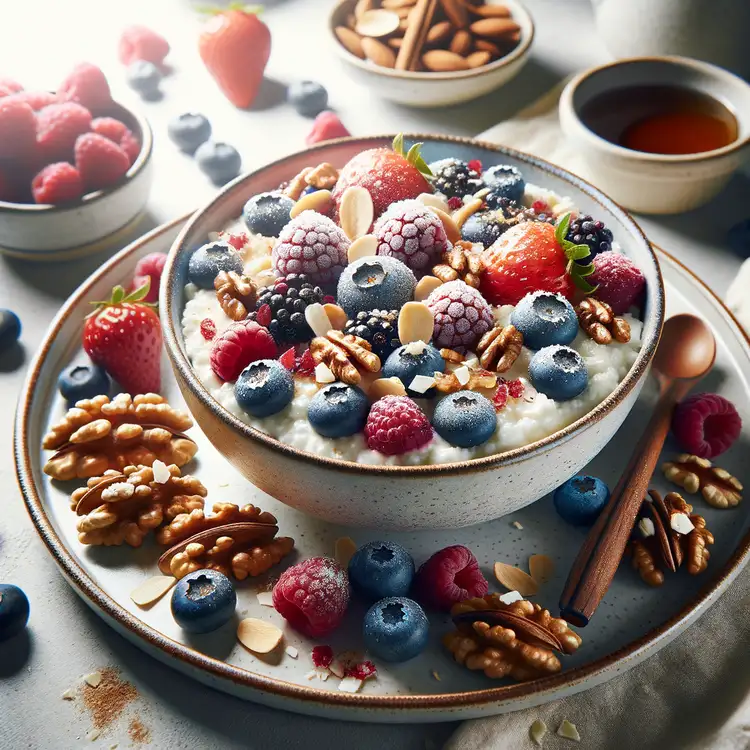 Veganer Skyr mit Beeren und Nüssen Recipe