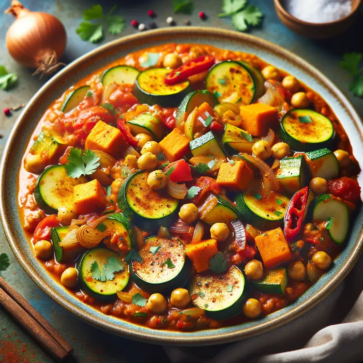 Veganes Zucchini-Curry Recipe