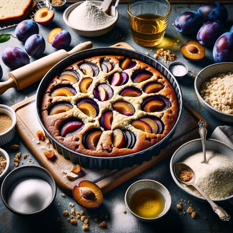 Zwetschgenkuchen mit Dinkelmehl Recipe