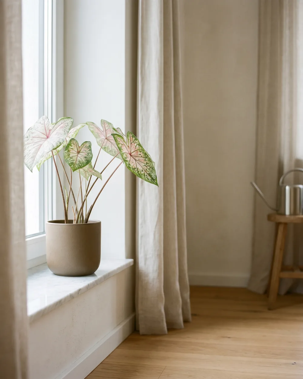 Buntblatt styliert im Wohnraum