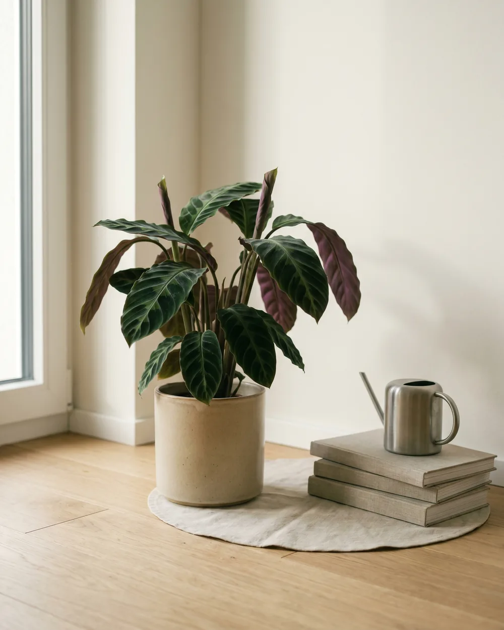 Calathea Warscewiczii styliert im Wohnraum