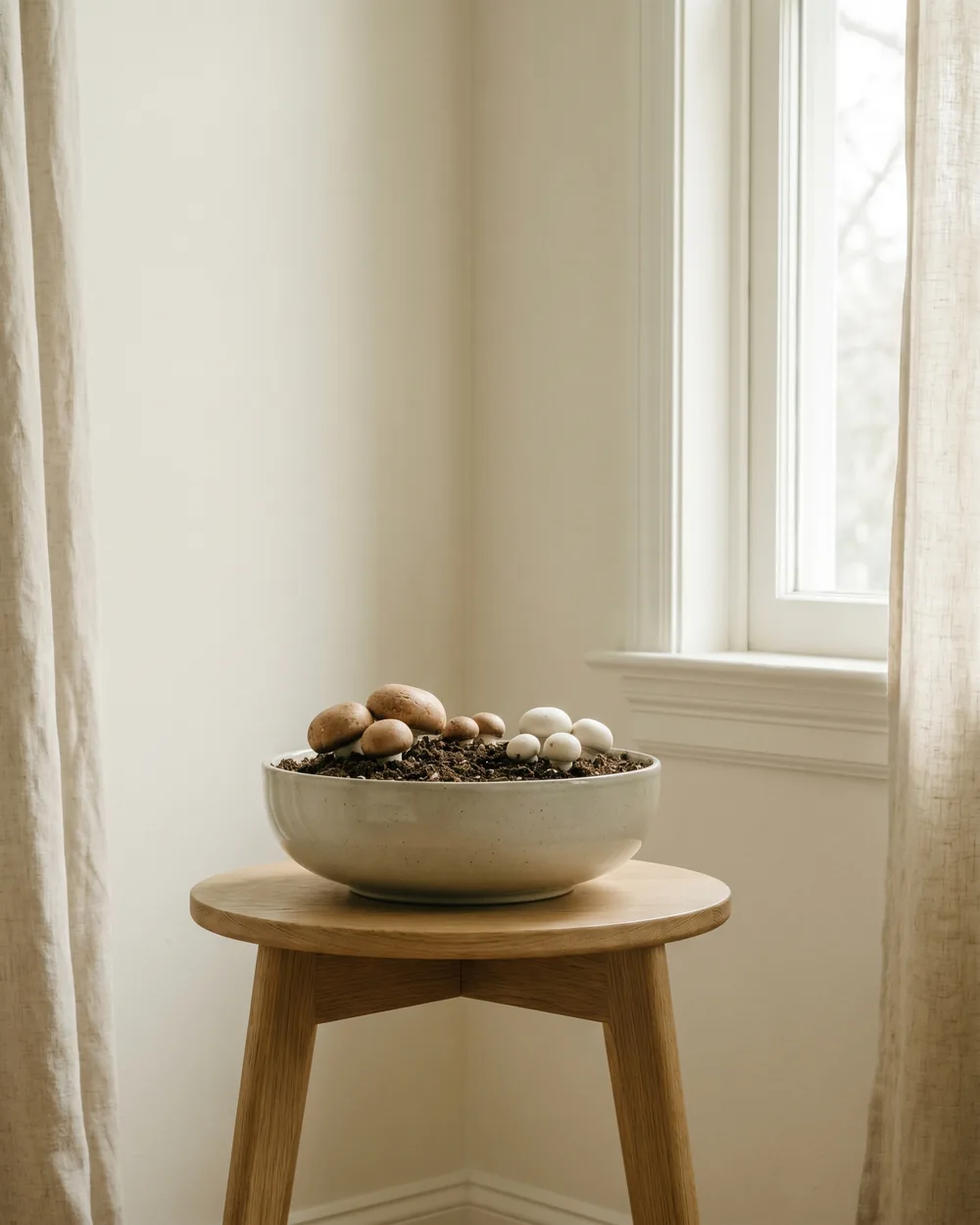 Champignon styliert im Wohnraum