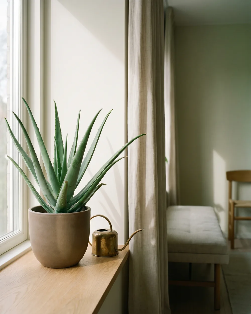Aloe Vera styliert im Wohnraum