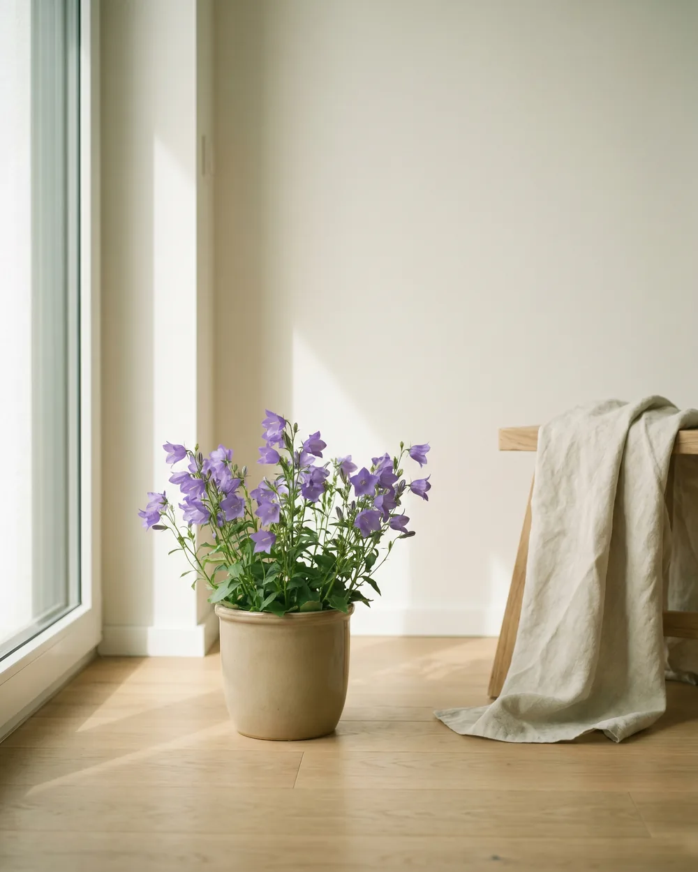 Dalmatiner Glockenblume styliert im Wohnraum