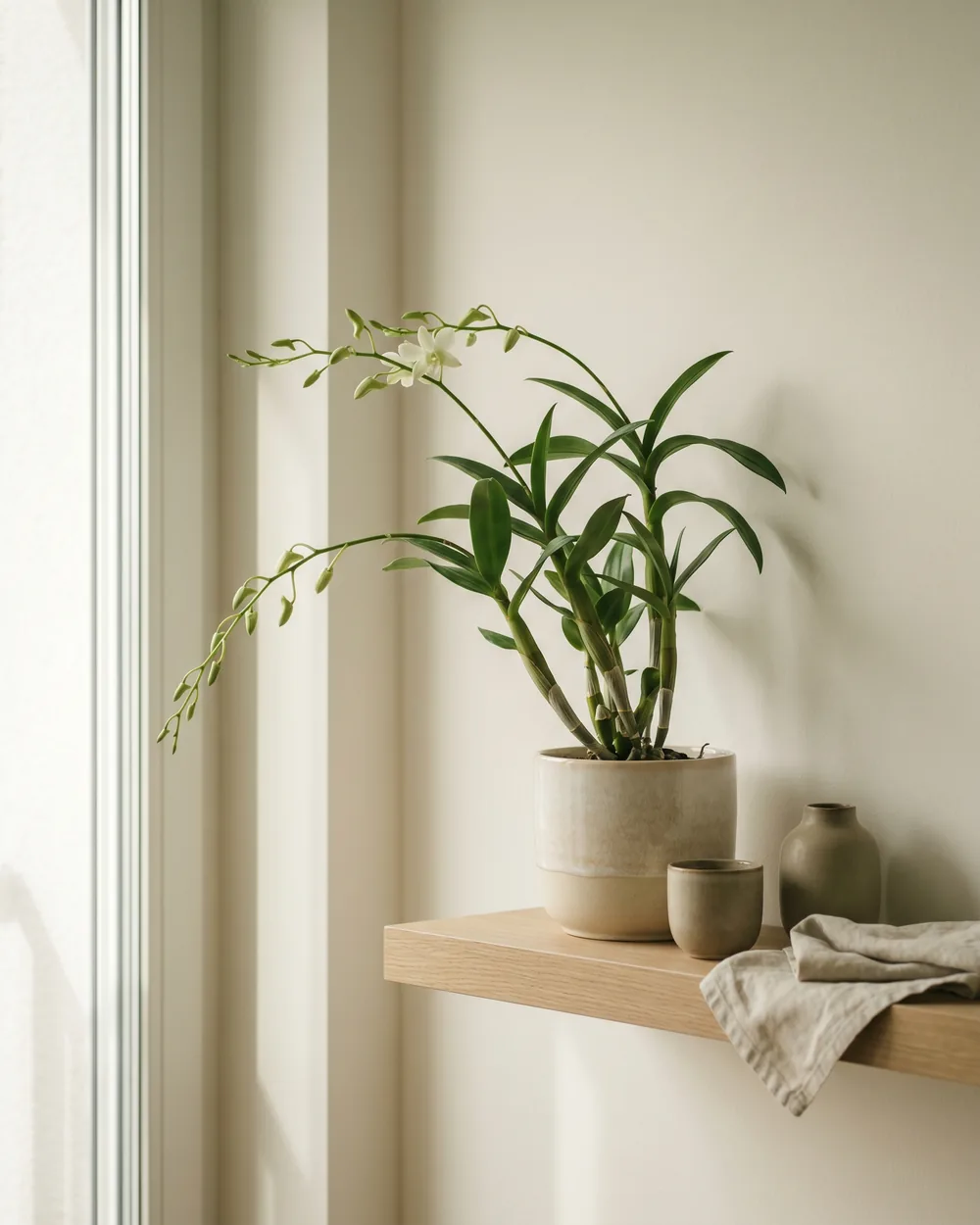 Dendrobium styliert im Wohnraum