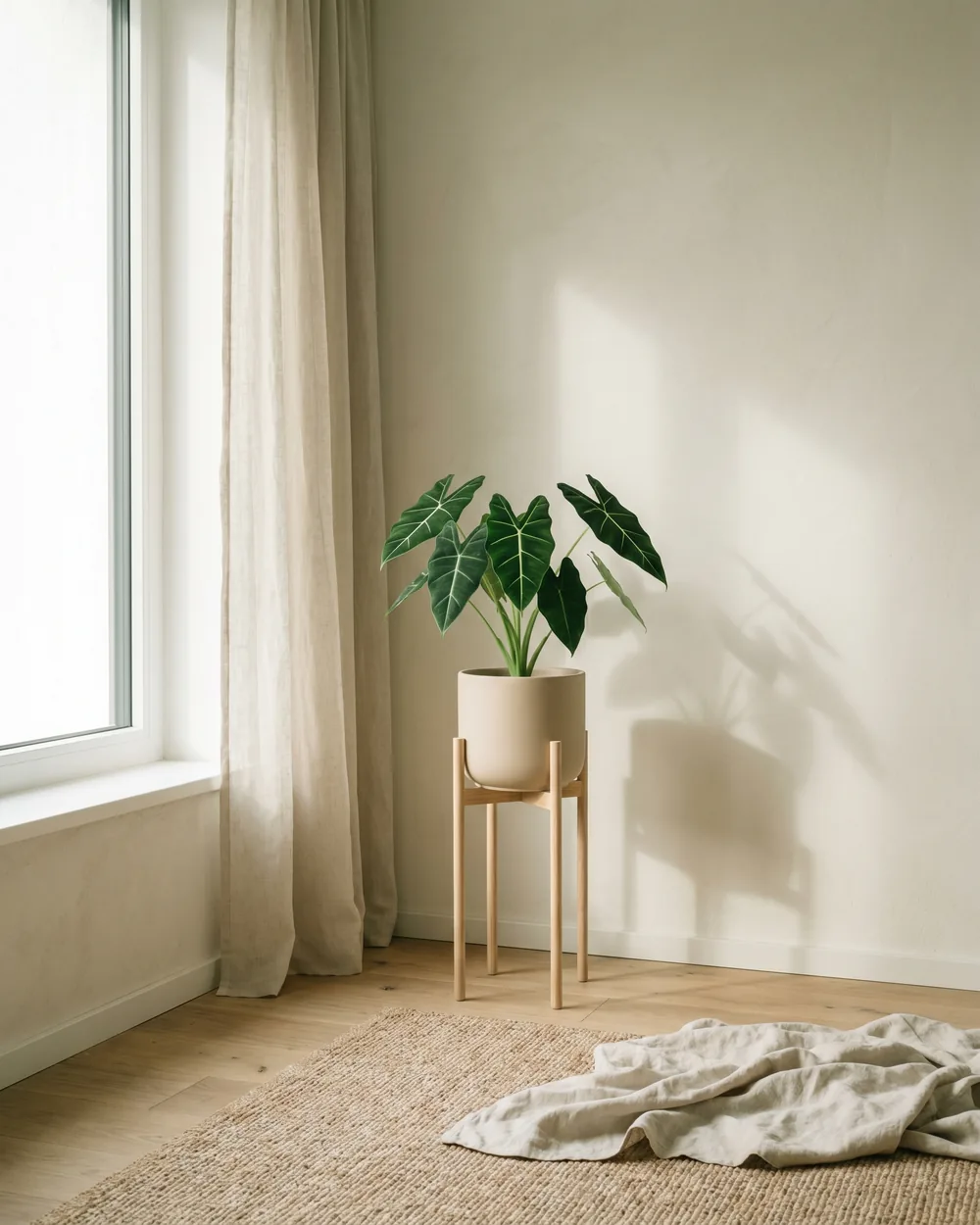 Alokasie styliert im Wohnraum