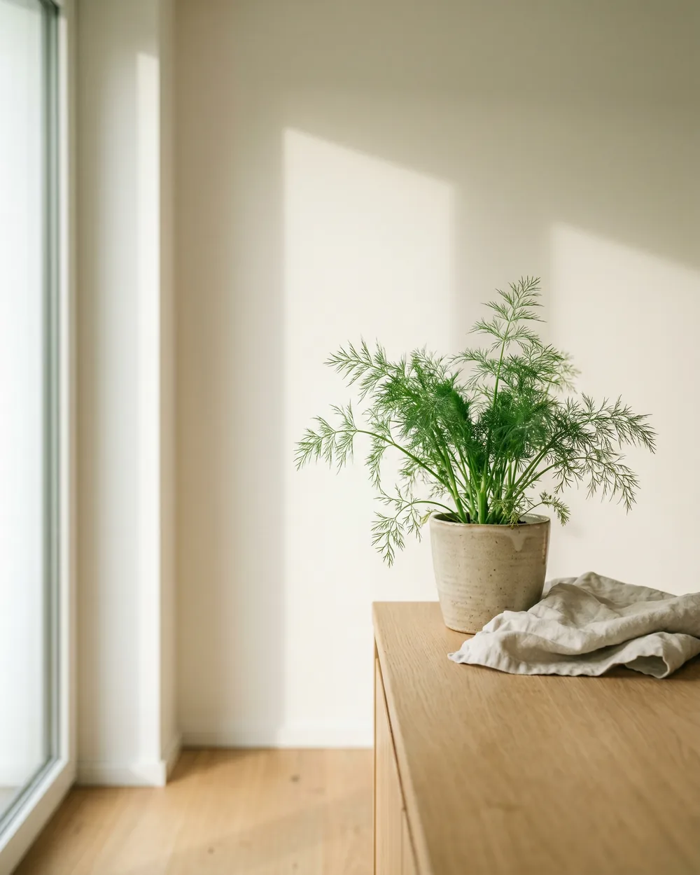 Dill styliert im Wohnraum