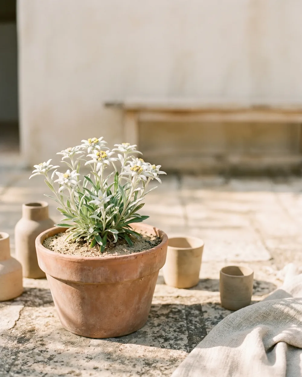 Edelweiß styliert im Wohnraum