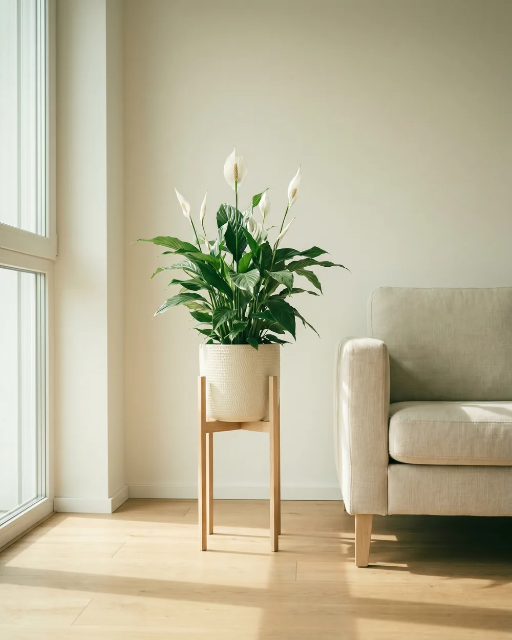 Einblatt styliert im Wohnraum