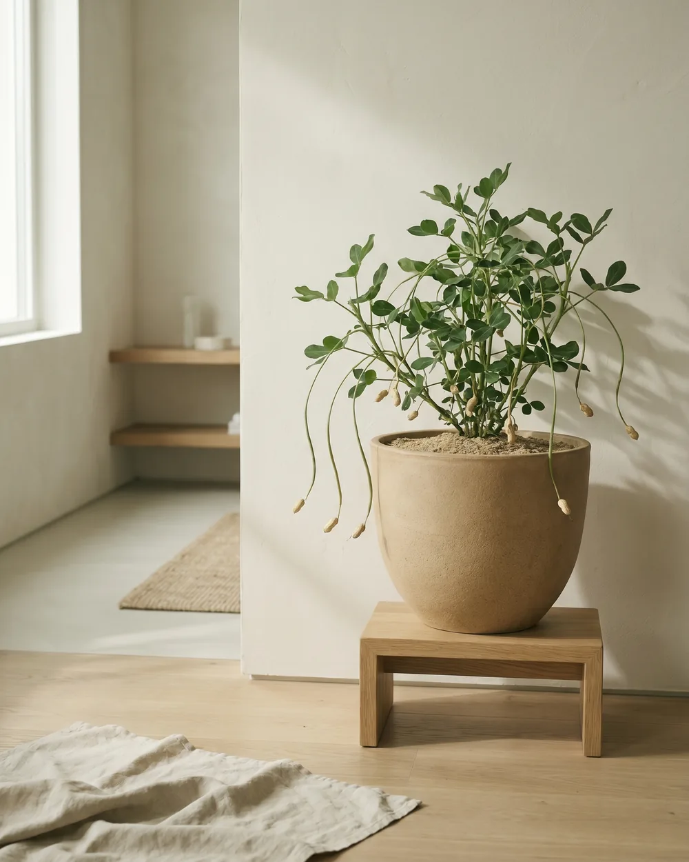 Erdnuss styliert im Wohnraum