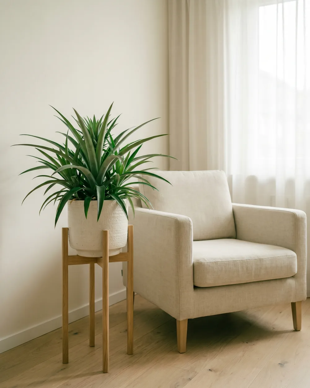 Ananas styliert im Wohnraum