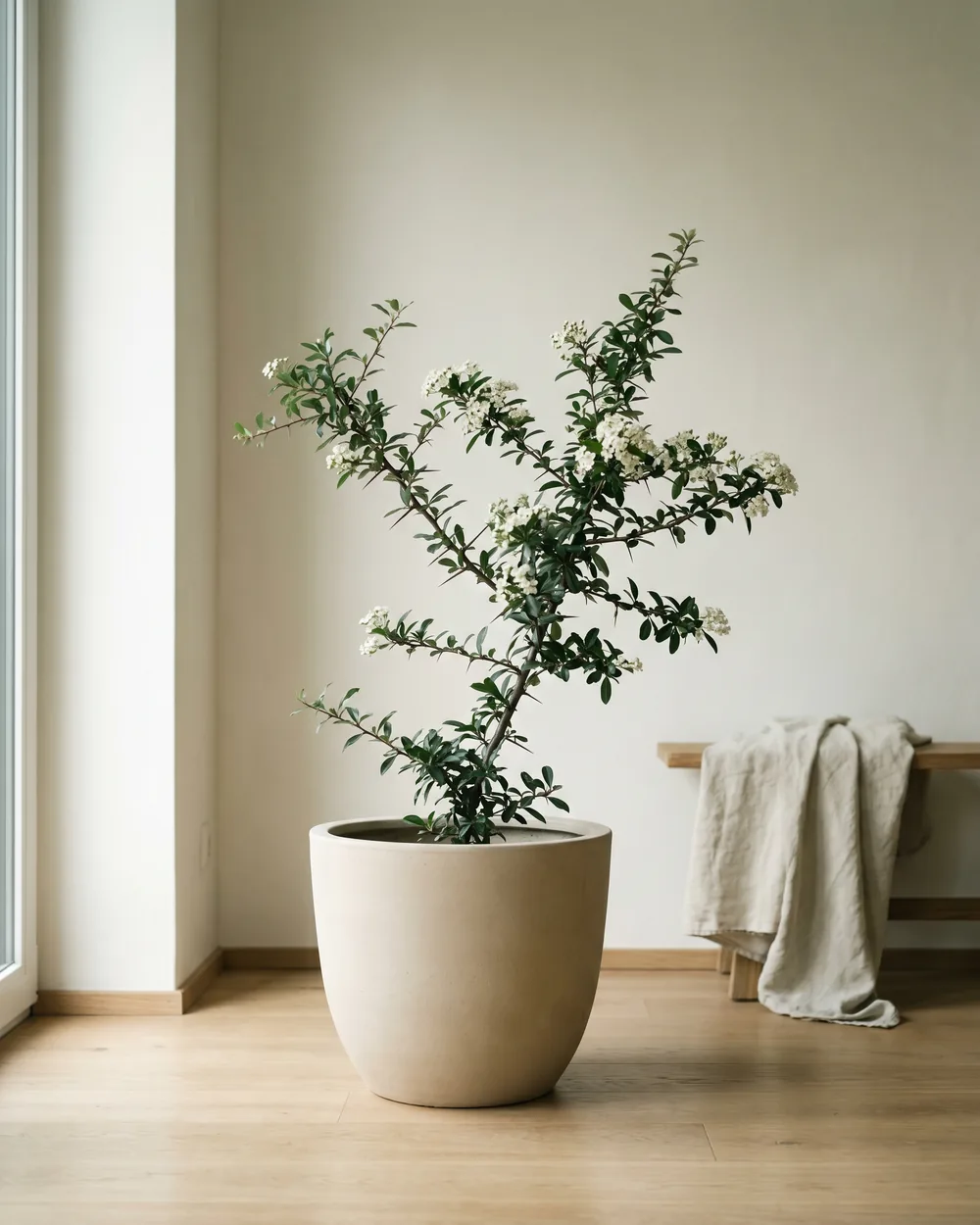 Feuerdorn styliert im Wohnraum