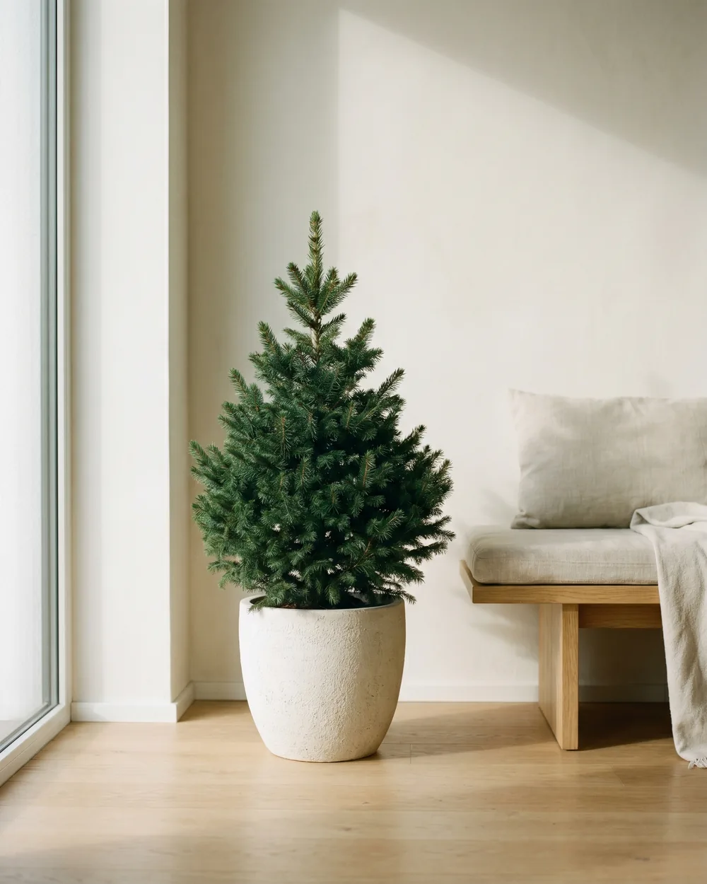 Fichte styliert im Wohnraum