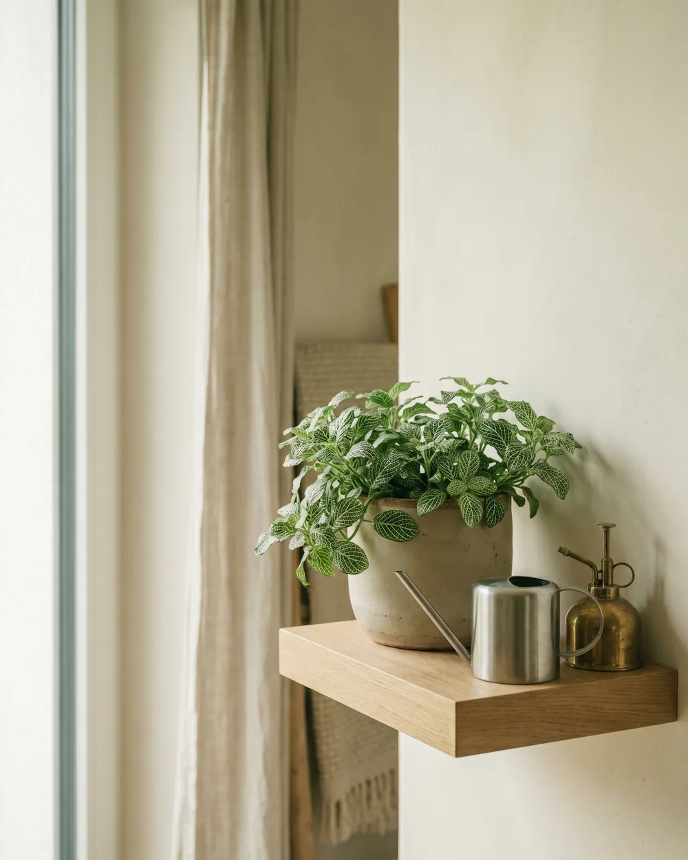 Fittonia styliert im Wohnraum