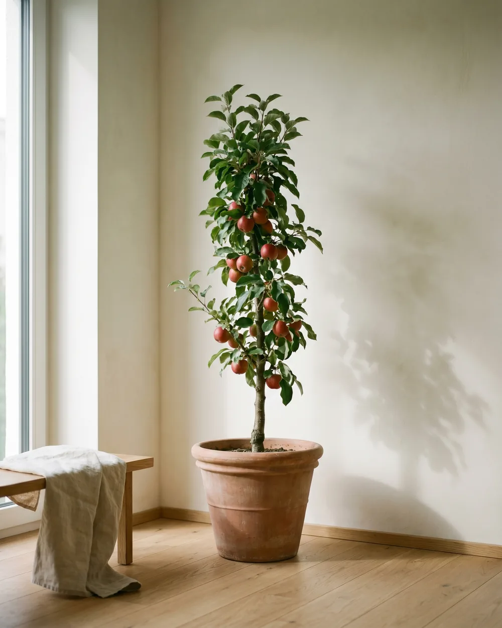 Apfel styliert im Wohnraum