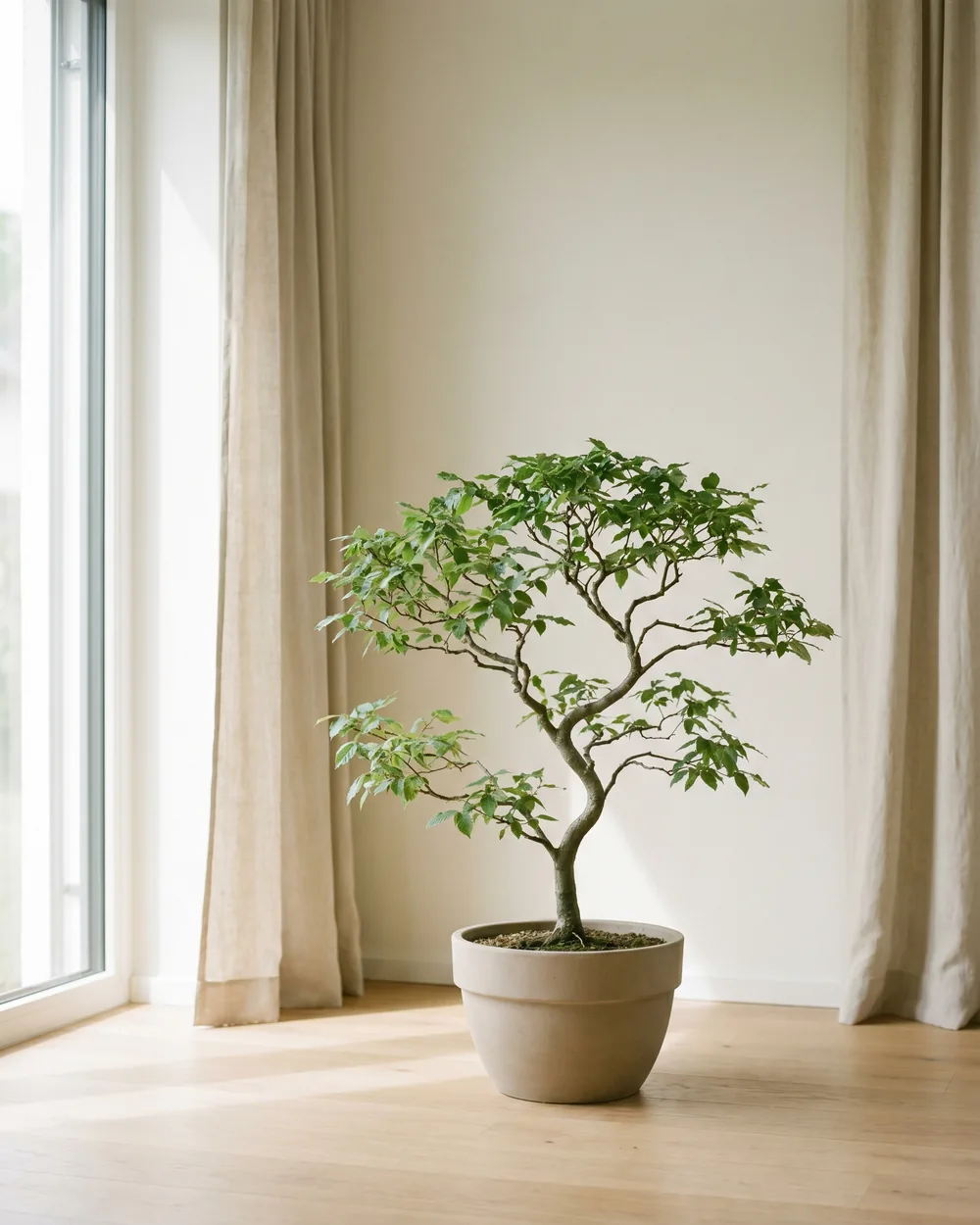 Hainbuche styliert im Wohnraum