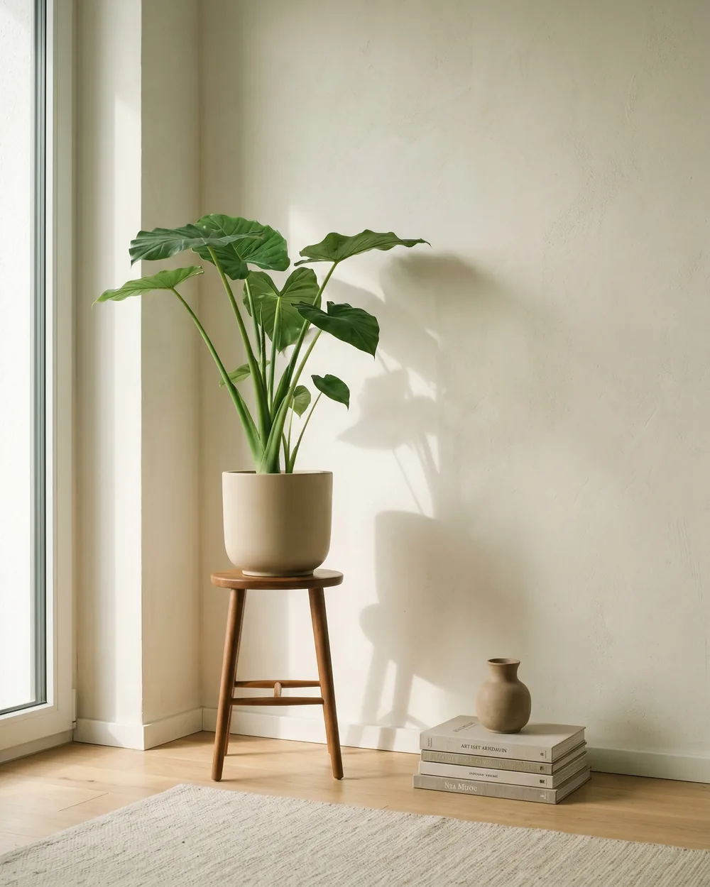 Gekieltes Pfeilblatt styliert im Wohnraum